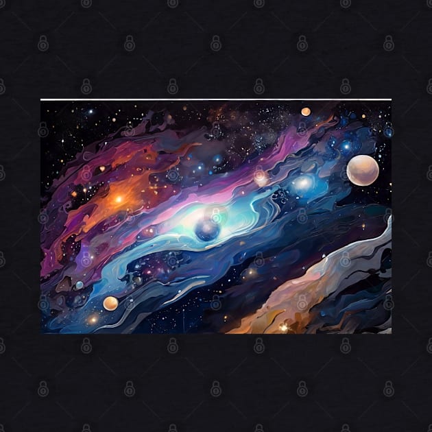 Galactic Nomad Sticker: Ethereal Oil Painting by alex1shved (336) by WASjourney